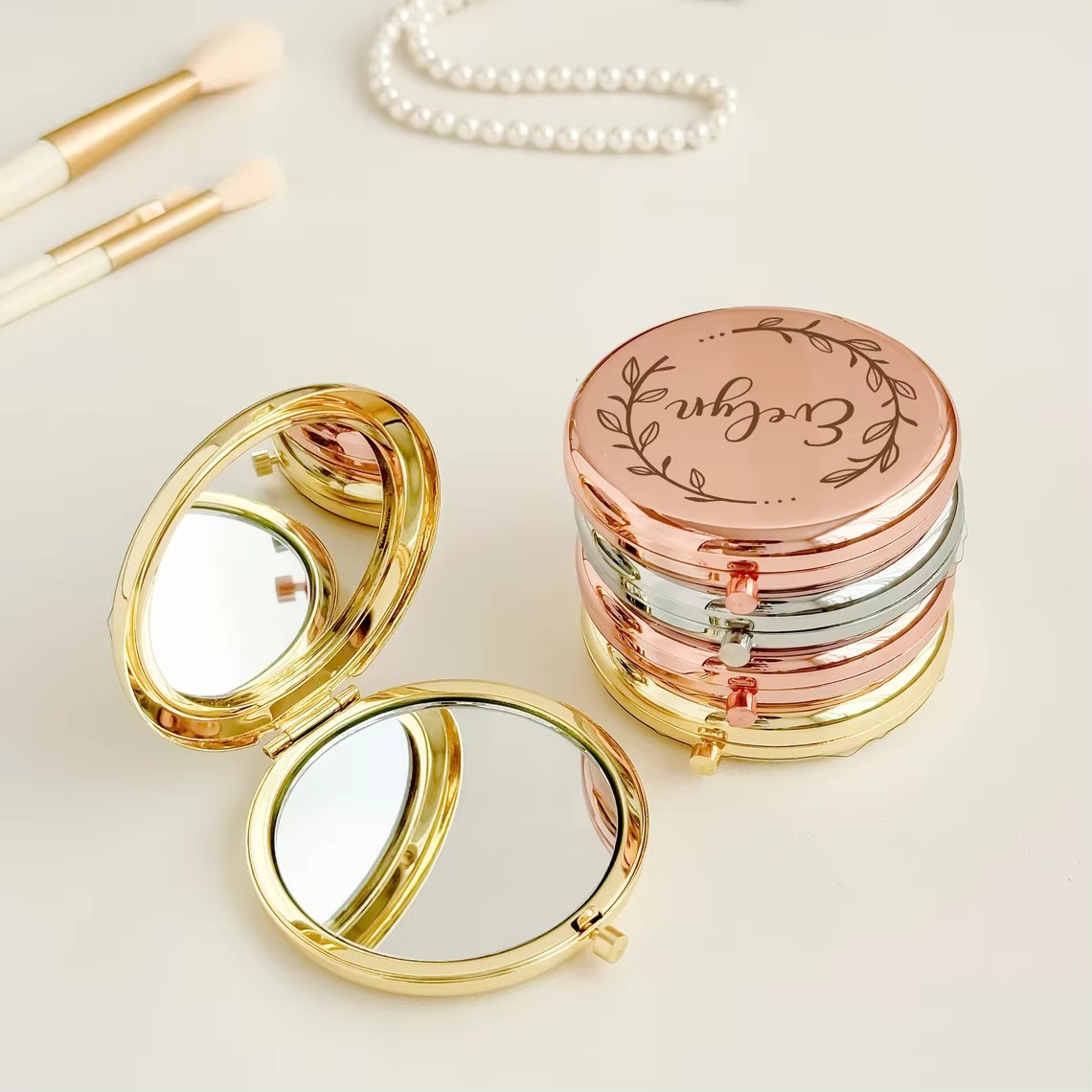 Plant Parent Gifts - Espejo de Maquillaje de Bolsillo Personalizado